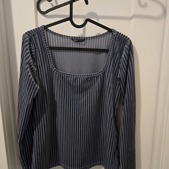 SHEIN Navy Striped Long Sleeve Top - Picture 1 of 2